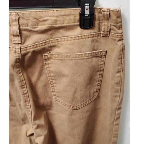 VINTAGE Old Navy Y2K '02 Tan Push Button Jeans Size 10 ~ Retro Funky Hippie Boho - Picture 6 of 8